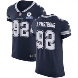 Nike Cowboys 92 Dorance Armstrong Navy Blue Team Color Men Stitched With Established In 1960 Patch NFL Vapor Untouchable Elite Jersey