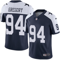 Nike Cowboys #94 Randy Gregory Navy Blue Thanksgiving Mens Stitched NFL Vapor Untouchable Limited Throwback Jersey