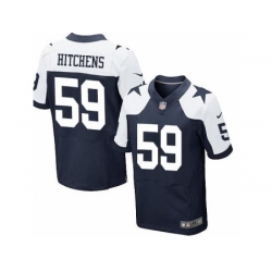 Nike Dallas Cowboys 59 Anthony Hitchens Blue Elite Thanksgiving NFL Jersey