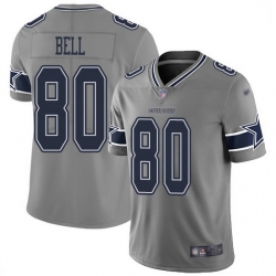 Nike Dallas Cowboys 80 Blake Bell Gray Men Stitched NFL Limited Inverted Legend Jersey