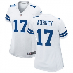 Women   Dallas Cowboys 17 Brandon Aubrey Limited white Vapor Untouchable Jersey