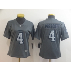 Women Nike Cowboys 4 Dak Prescott Gray Camo Vapor Untouchable Limited Jersey