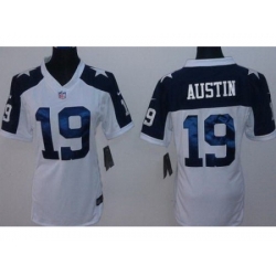 Women Nike Dallas Cowboys 19 Miles Austin White Thanksgivings LIMITED NFL Jerseys