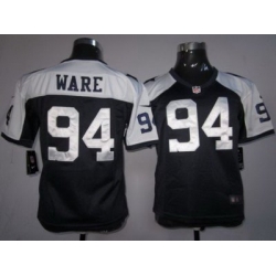 Women Nike Dallas Cowboys #94 Ware Blue Thankgivings Nike NFL Jerseys