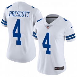 Womens Nike Dallas Cowboys 4 Dak Prescott Elite White NFL Jersey