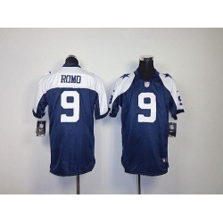 Nike Cowboys #9 Tony Romo Navy Blue Thanksgiving Youth Throwback Stitched NFL Elite Jersey