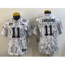 Youth Dallas Cowboys 11 Micah Parsons 2024 F U S E Arctic Camo Salute To Service Limited Stitched Football Jersey 2