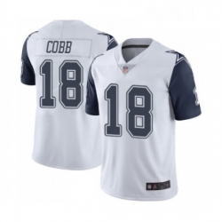 Youth Dallas Cowboys 18 Randall Cobb Limited White Rush Vapor Untouchable Football Jersey