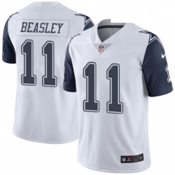 Youth Nike Dallas Cowboys 11 Cole Beasley Limited White Rush Vapor Untouchable NFL Jersey