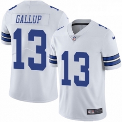 Youth Nike Dallas Cowboys 13 Michael Gallup White Vapor Untouchable Limited Player NFL Jersey