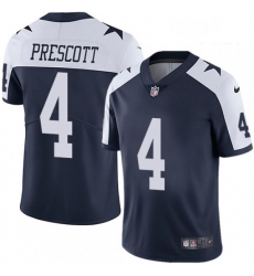 Youth Nike Dallas Cowboys 4 Dak Prescott Navy Blue Throwback Alternate Vapor Untouchable Limited Player NFL Jersey