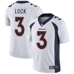 Broncos 3 Drew Lock White Men Stitched Football Vapor Untouchable Limited Jersey