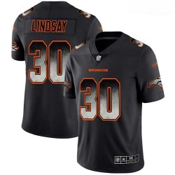 Broncos 30 Phillip Lindsay Black Men Stitched Football Vapor Untouchable Limited Smoke Fashion Jersey