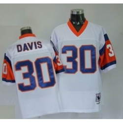 Denver Broncos 30 Terrell Davis Premier Throwback White