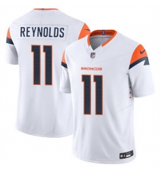 Men Denver Broncos 11 Josh Reynolds White 2024 F U S E  Vapor Limited Stitched Football Jersey