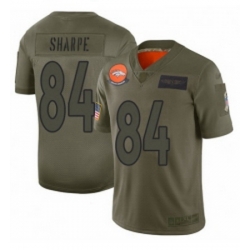 Men Denver Broncos 84 Shannon Sharpe Limited Camo 2019 Salute to Service Football Jersey