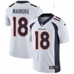 Men Nike Denver Broncos 18 Peyton Manning White Vapor Untouchable Limited Player NFL Jersey