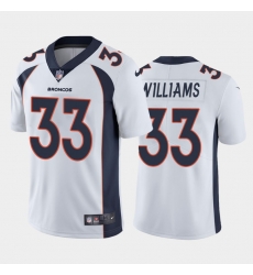 Men Nike Denver Broncos 33 Javonte Williams White Vapor Limited Jersey