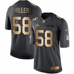 Men Nike Denver Broncos 58 Von Miller Limited BlackGold Salute to Service NFL Jersey