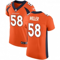 Men Nike Denver Broncos 58 Von Miller Orange Team Color Vapor Untouchable Elite Player NFL Jersey