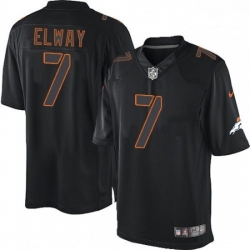 Men Nike Denver Broncos 7 John Elway Limited Black Impact NFL Jersey