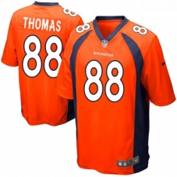 Men Nike Denver Broncos 88 Demaryius Thomas Game Orange Team Color NFL Jersey