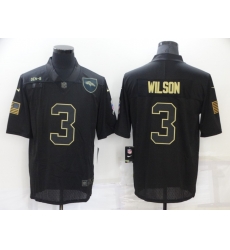 Men's Denver Broncos #3 Russell Wilson Black 2020 Salute To Service Stitched NFL Nike Limited Jersey