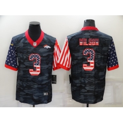 Men's Denver Broncos #3 Russell Wilson USA Camo 2020 Salute To Service Stitched NFL Nike Limited Jersey