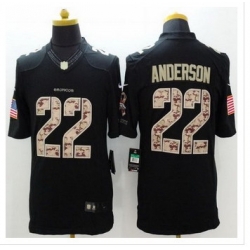 New Denver Broncos #22 C.J. Anderson Black Men Stitched NFL Limited Salute to Service Jersey