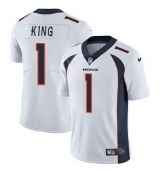 Nike Broncos 1 Marquette King White Vapor Untouchable Limited Jersey