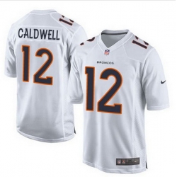 Nike Broncos #12 Andre Caldwell White Mens Stitched NFL Game Event Jersey