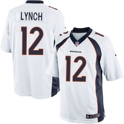 Nike Broncos #12 Paxton Lynch White Mens Stitched NFL Limited Jersey