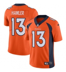 Nike Broncos 13 KJ Hamler Orange Team Color Men Stitched NFL Vapor Untouchable Limited Jersey