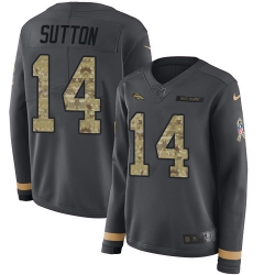 Nike Broncos #14 Courtland Sutton Anthracite Salute to Service