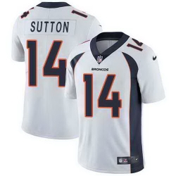 Nike Broncos 14 Courtland Sutton White Vapor Untouchable Limited Jersey