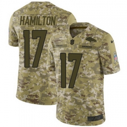 Nike Broncos #17 DaeSean Hamilton Camo Mens Stitched NFL Limited 2018 Salute To Service Jersey