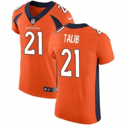 Nike Broncos #21 Aqib Talib Orange Team Color Mens Stitched NFL Vapor Untouchable Elite Jersey