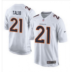 Nike Broncos #21 Aqib Talib White Mens Stitched NFL Game Event Jersey