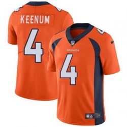 Nike Broncos #4 Case Keenum Orange Team Color Mens Stitched NFL Vapor Untouchable Limited Jersey