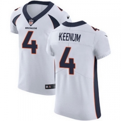 Nike Broncos #4 Case Keenum White Mens Stitched NFL Vapor Untouchable Elite Jersey