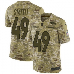 Nike Broncos #49 Dennis Smith Camo Mens Stitched NFL Limited 2018 Salute To Service Jersey