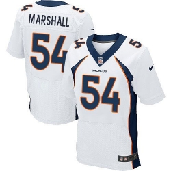 Nike Broncos #54 Brandon Marshall White Mens Stitched NFL New Elite Jersey