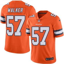 Nike Broncos #57 Demarcus Walker Orange Mens Stitched NFL Limited Rush Jersey