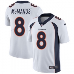 Nike Broncos #8 Brandon McManus White Mens Stitched NFL Vapor Untouchable Limited Jersey