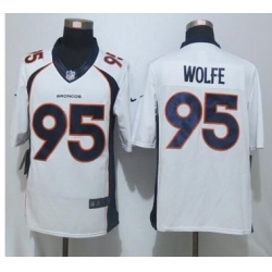 Nike Broncos #95 Derek Wolfe White Mens Stitched NFL New Limited Jersey