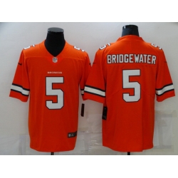 Nike Denver Broncos 5 Teddy Bridgewater Orange Color Rush Limited Jersey