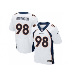 Nike Denver Broncos 98 Terrance Knighton White Elite NFL Jersey