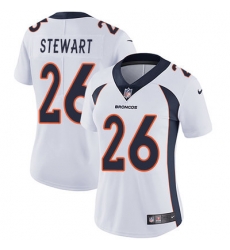 Nike Broncos #26 Darian Stewart White Womens Stitched NFL Vapor Untouchable Limited Jersey