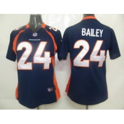 Women Nike Denver Broncos 24# Bailey Blue Jersey