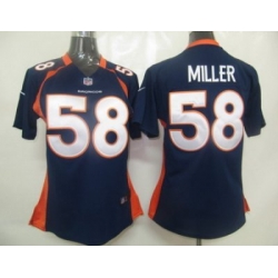 Women Nike Denver Broncos 58# Miller Blue Jersey